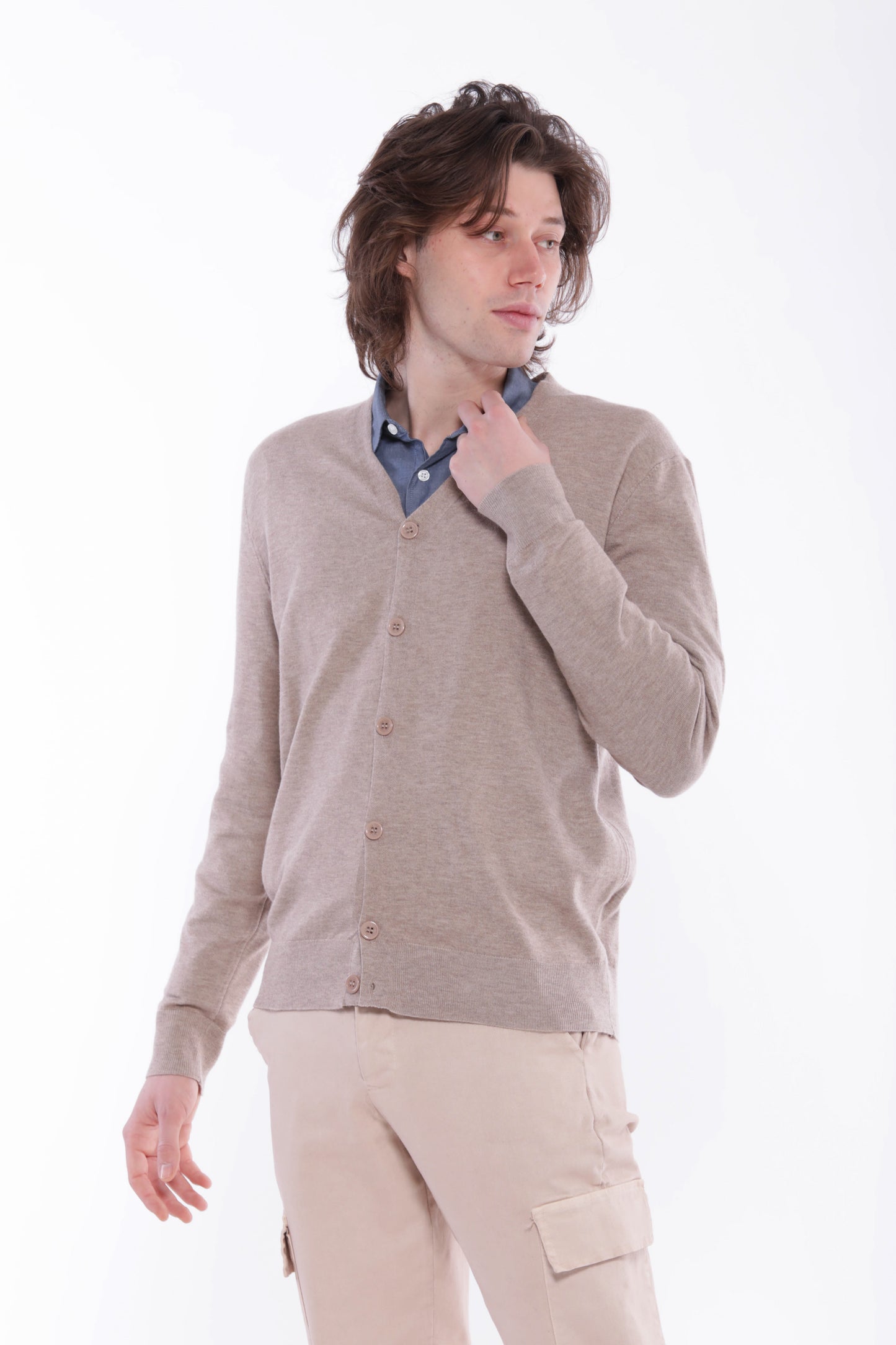 MAGLIA CARDIGAN MANO CASHMERE