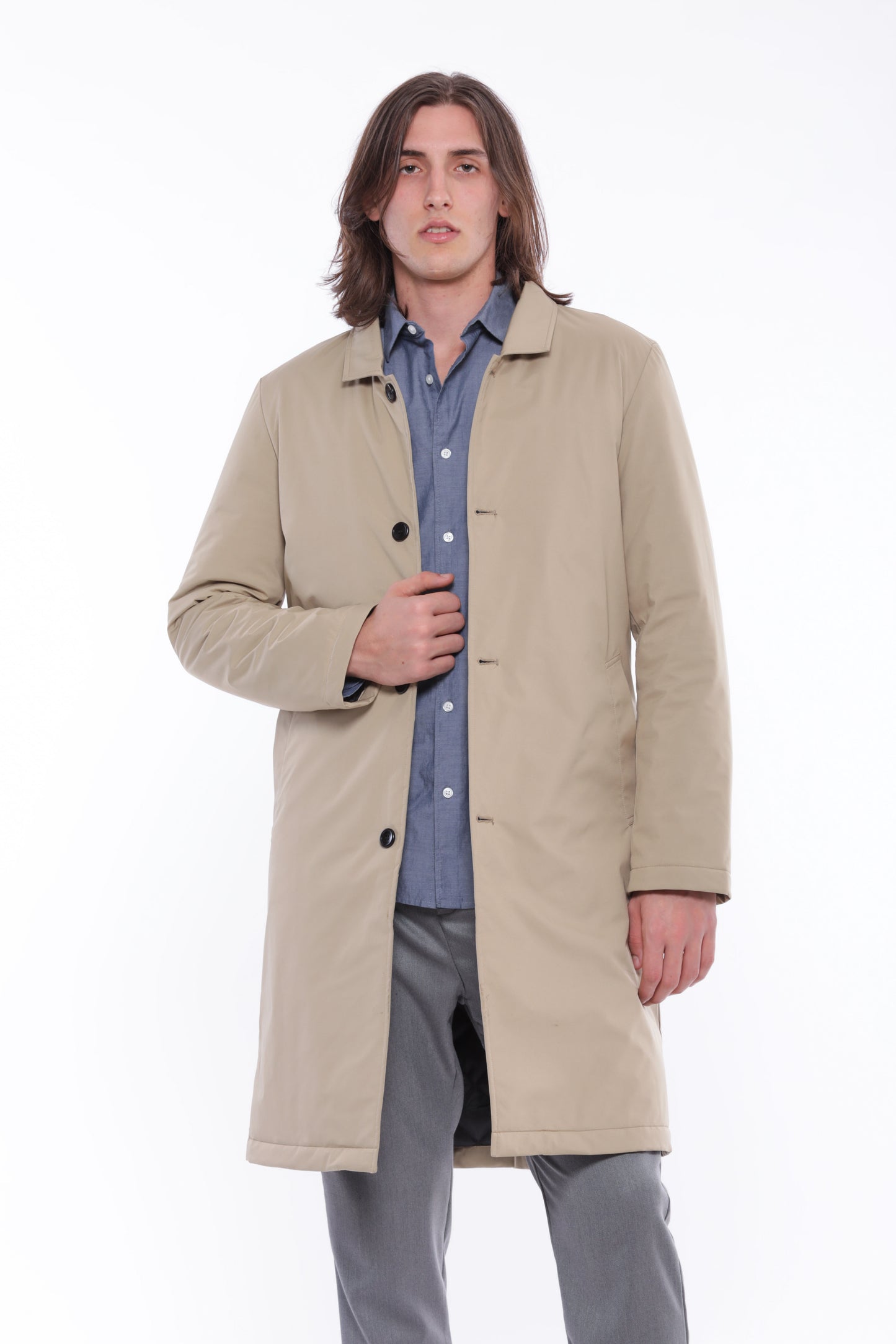 TRENCH IN NYLON IMBOTTITO