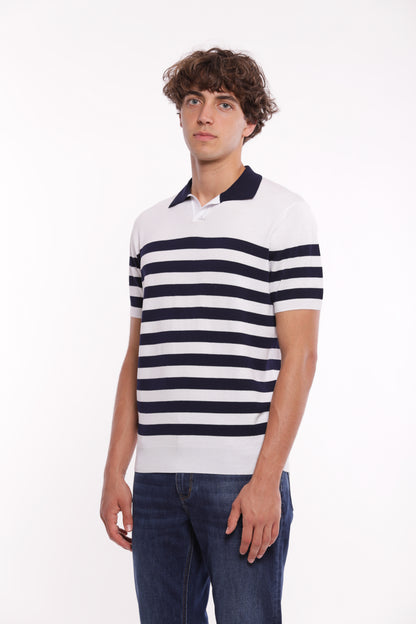 POLO IN MAGLIA A RIGHE
