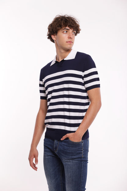 POLO IN MAGLIA A RIGHE