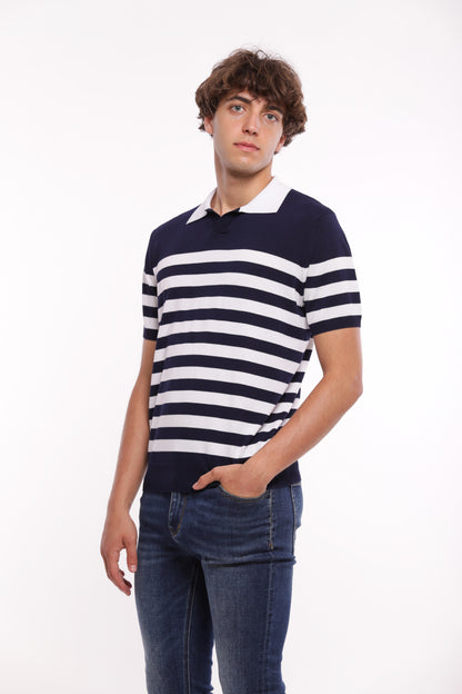 POLO IN MAGLIA A RIGHE