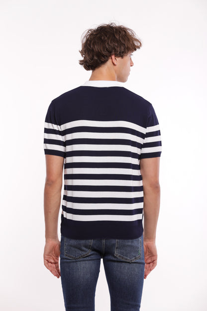 POLO IN MAGLIA A RIGHE