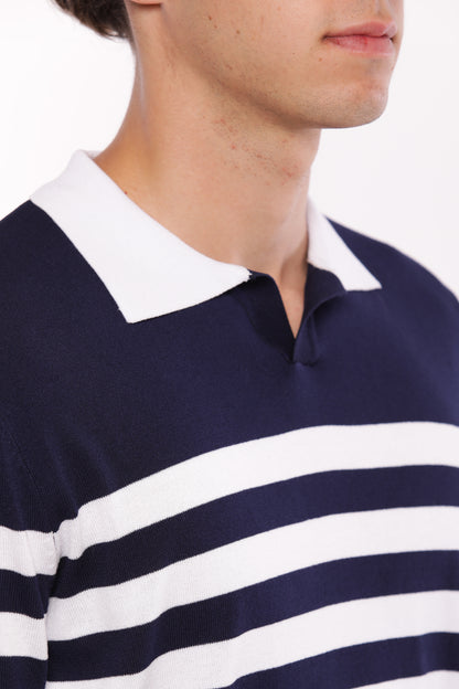 POLO IN MAGLIA A RIGHE