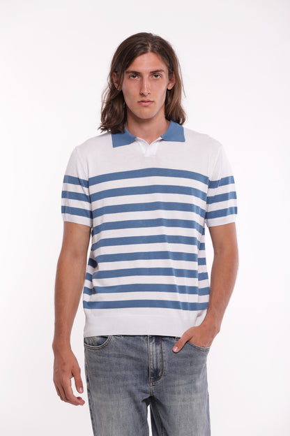 POLO IN MAGLIA A RIGHE