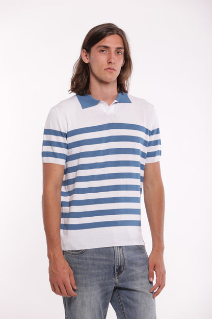 POLO IN MAGLIA A RIGHE