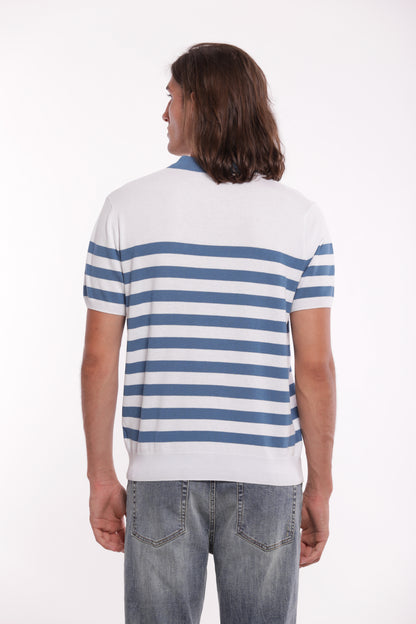 POLO IN MAGLIA A RIGHE