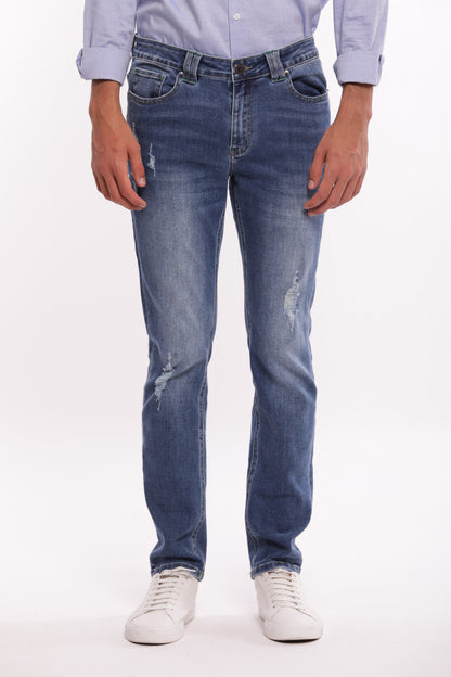 JEANS SLIM FIT CON STRAPPI