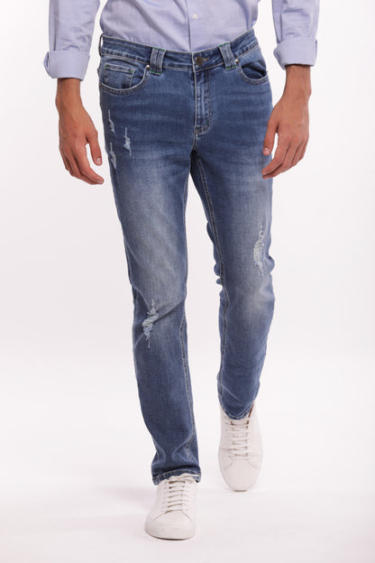 JEANS SLIM FIT CON STRAPPI