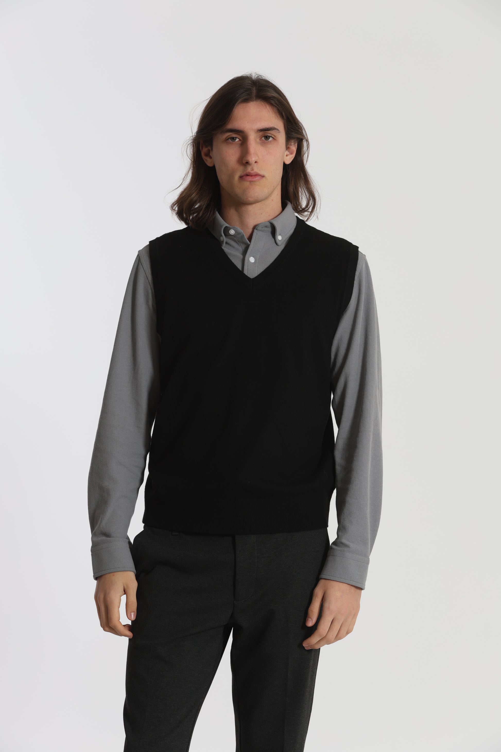 GILET IN MAGLIA MANO CASHMERE