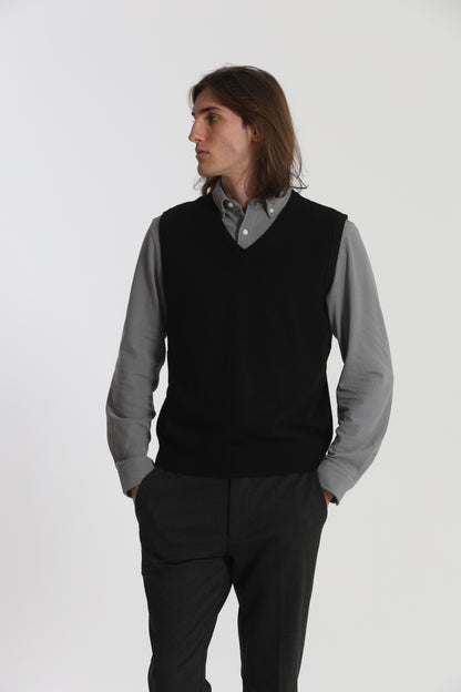 GILET IN MAGLIA MANO CASHMERE