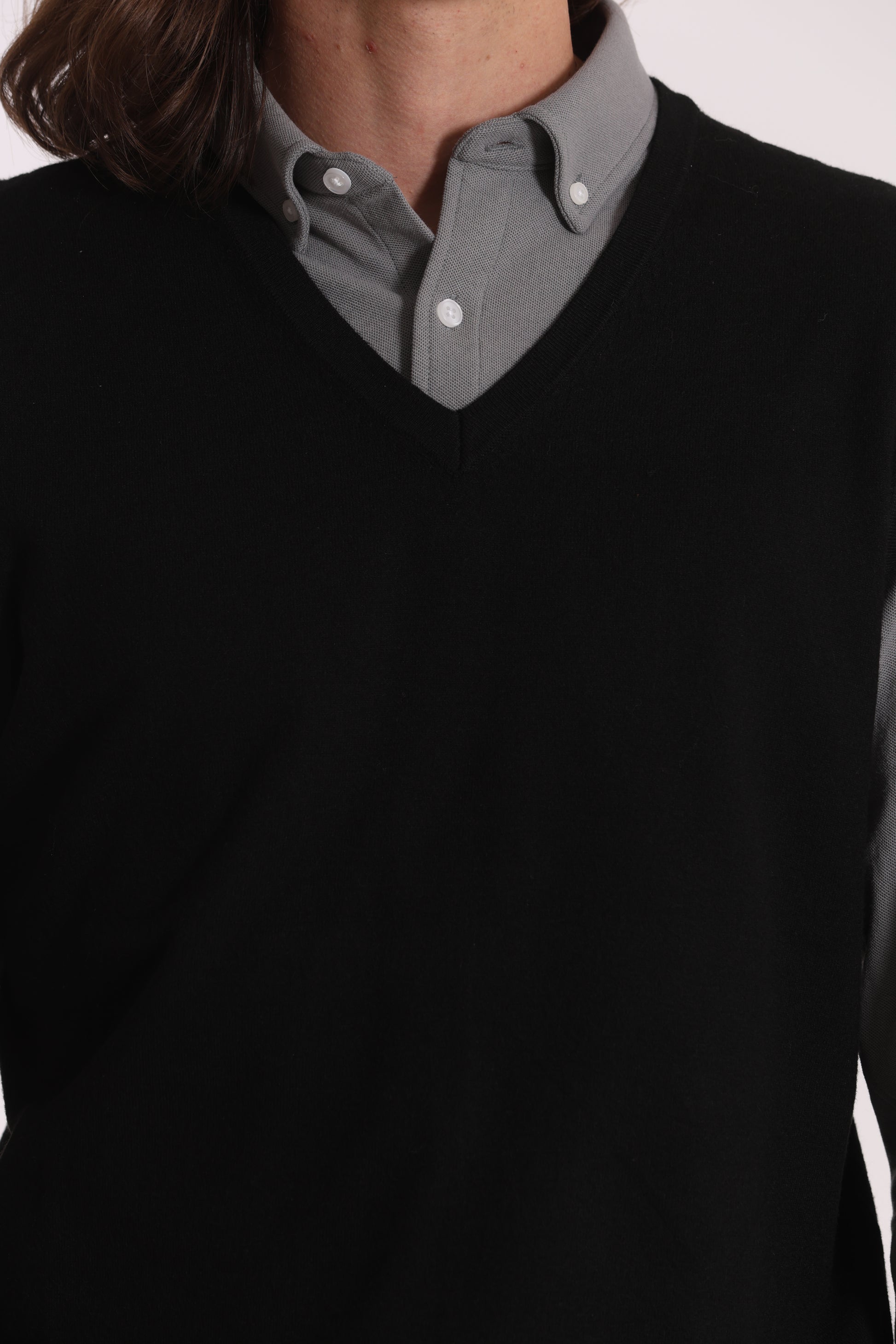 GILET IN MAGLIA MANO CASHMERE