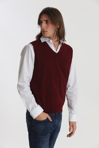 GILET IN MAGLIA MANO CASHMERE