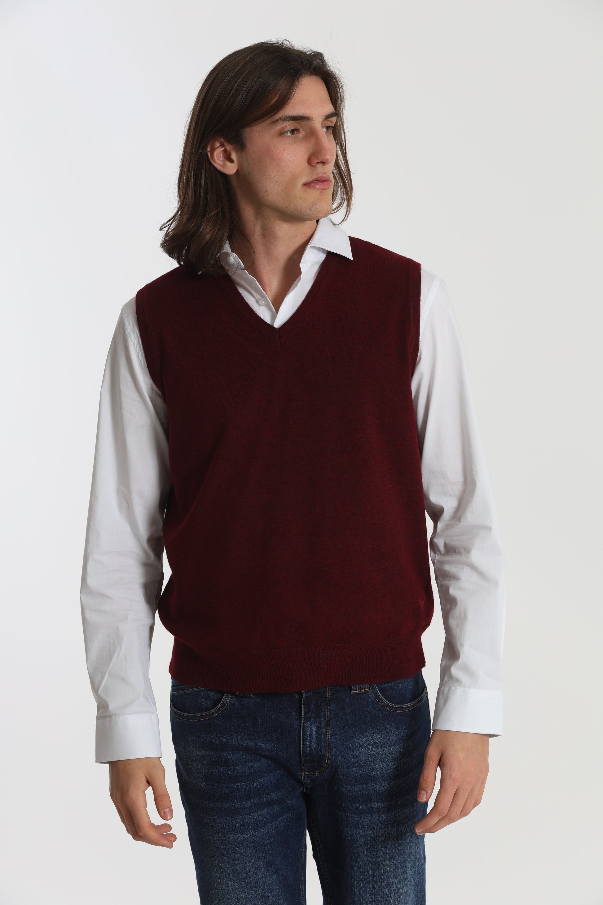 GILET IN MAGLIA MANO CASHMERE