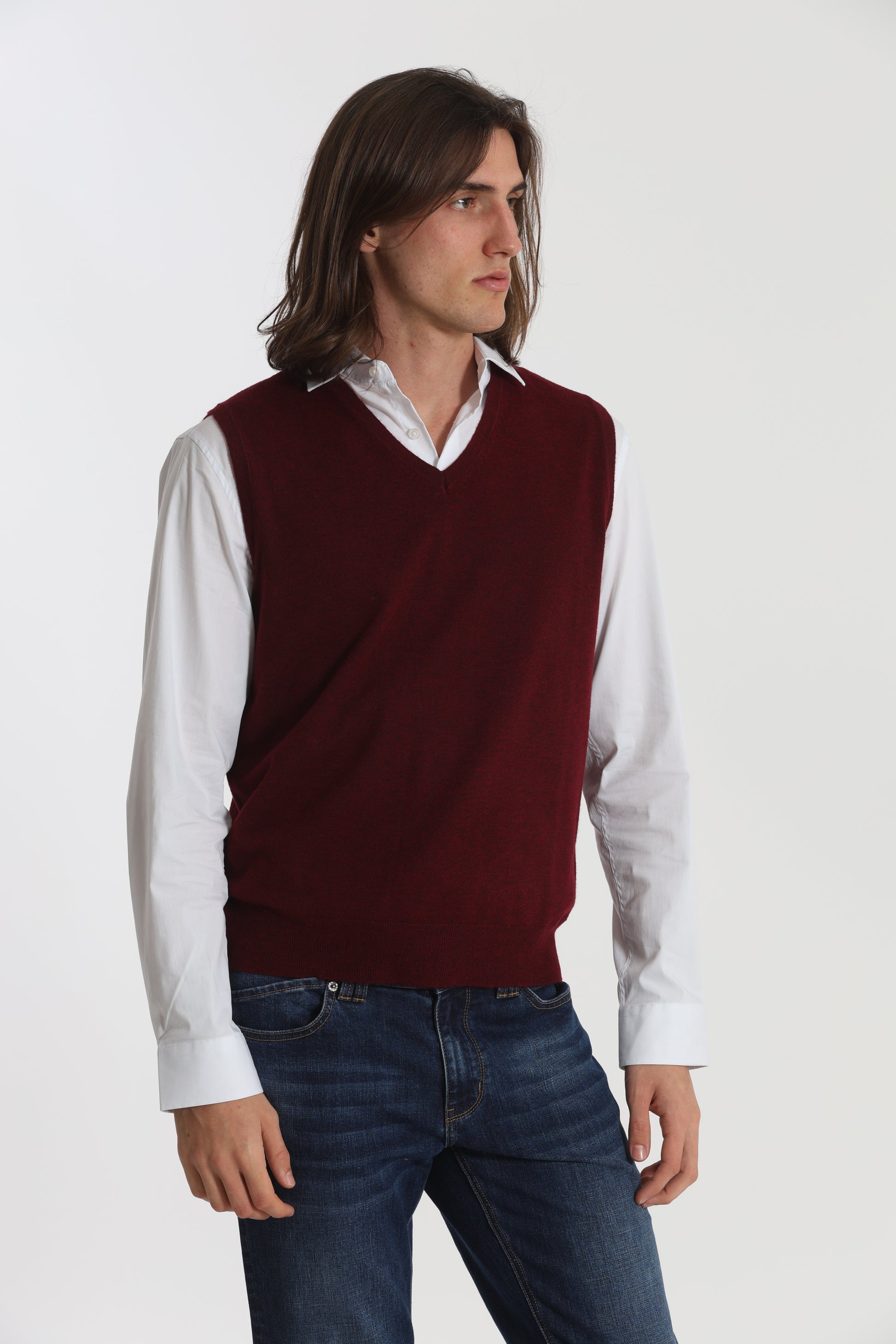 GILET IN MAGLIA MANO CASHMERE