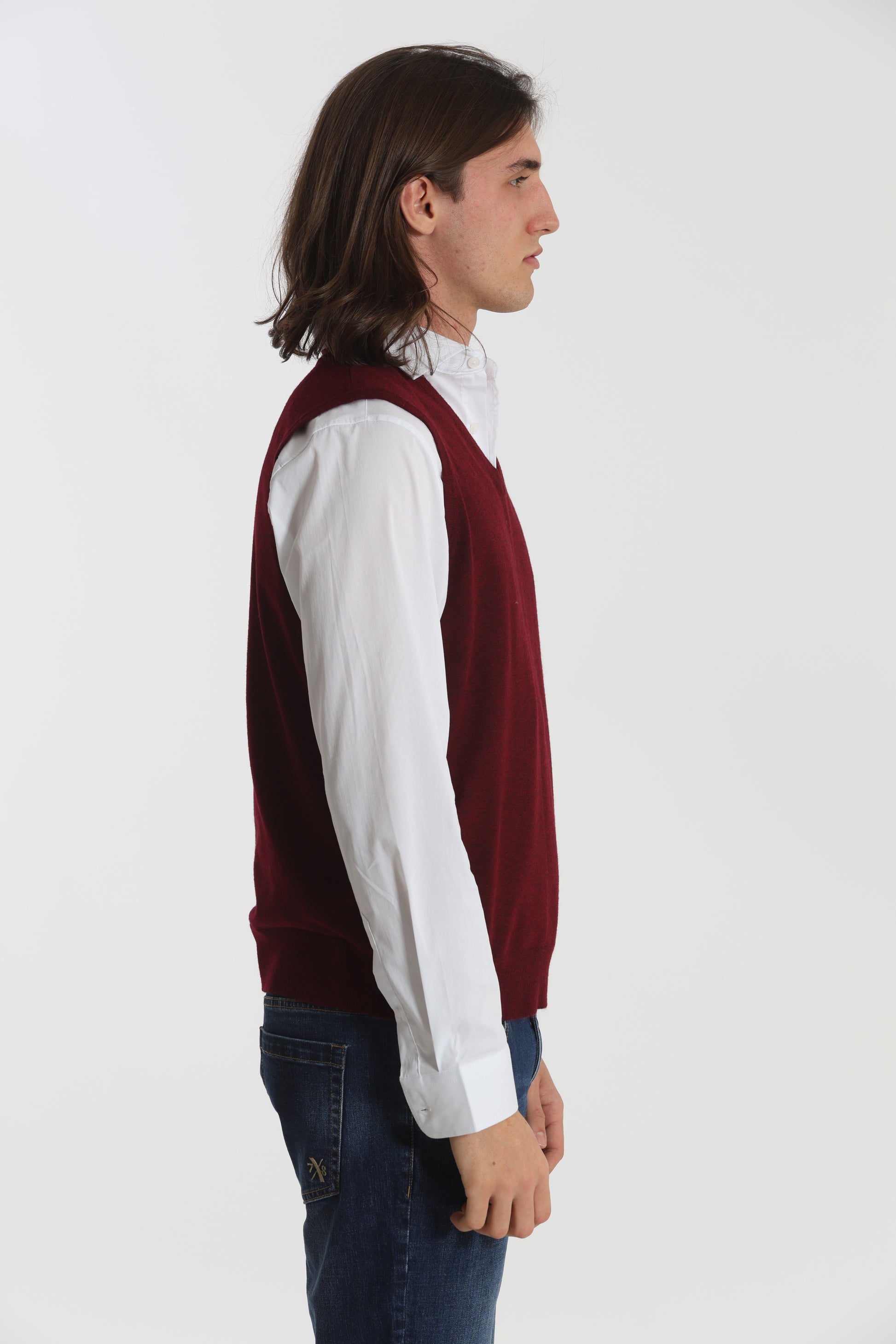 GILET IN MAGLIA MANO CASHMERE