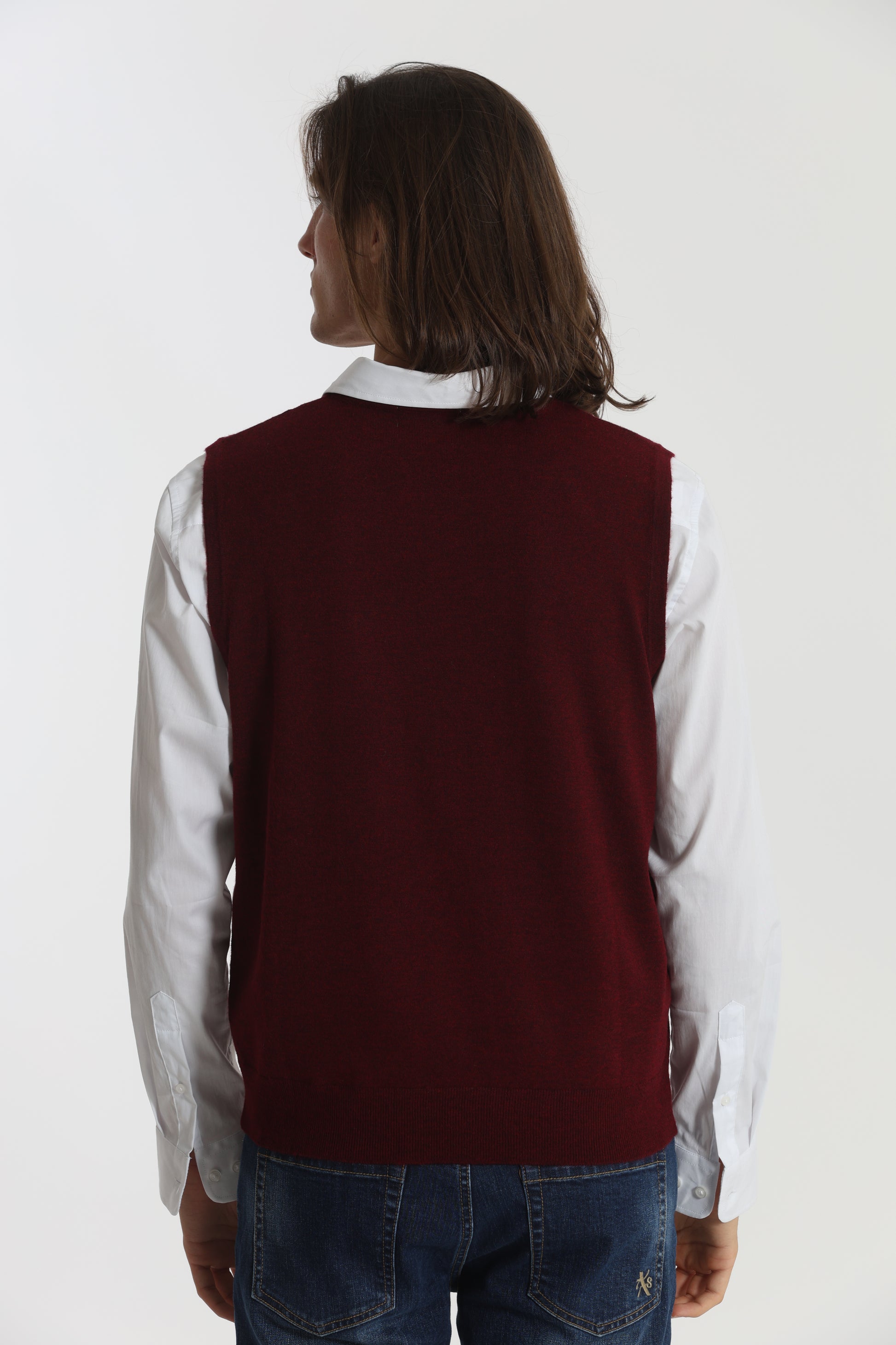 GILET IN MAGLIA MANO CASHMERE