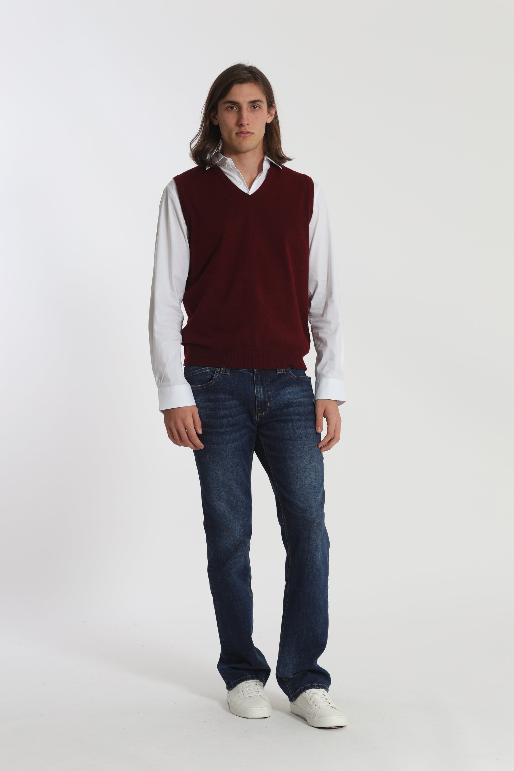 GILET IN MAGLIA MANO CASHMERE