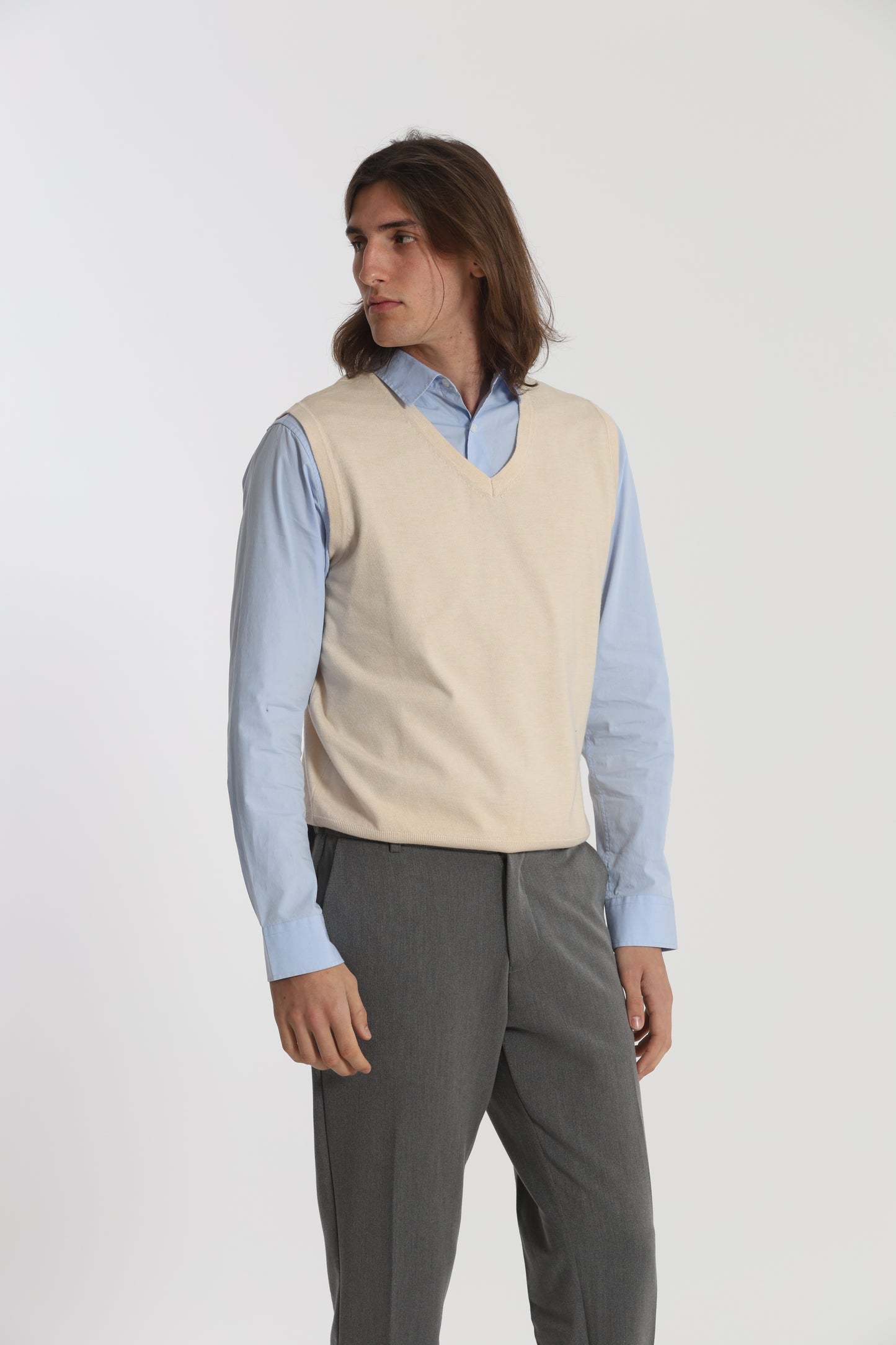 GILET IN MAGLIA MANO CASHMERE