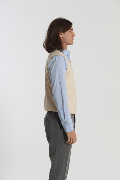 GILET IN MAGLIA MANO CASHMERE