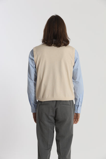 GILET IN MAGLIA MANO CASHMERE