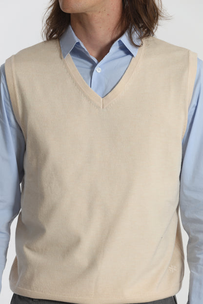 GILET IN MAGLIA MANO CASHMERE