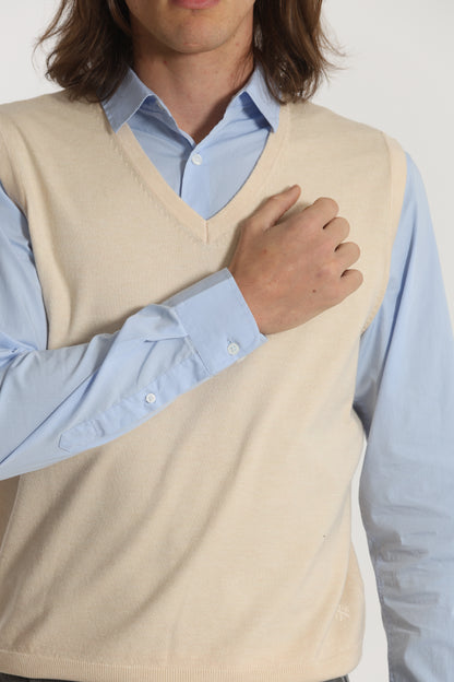 GILET IN MAGLIA MANO CASHMERE