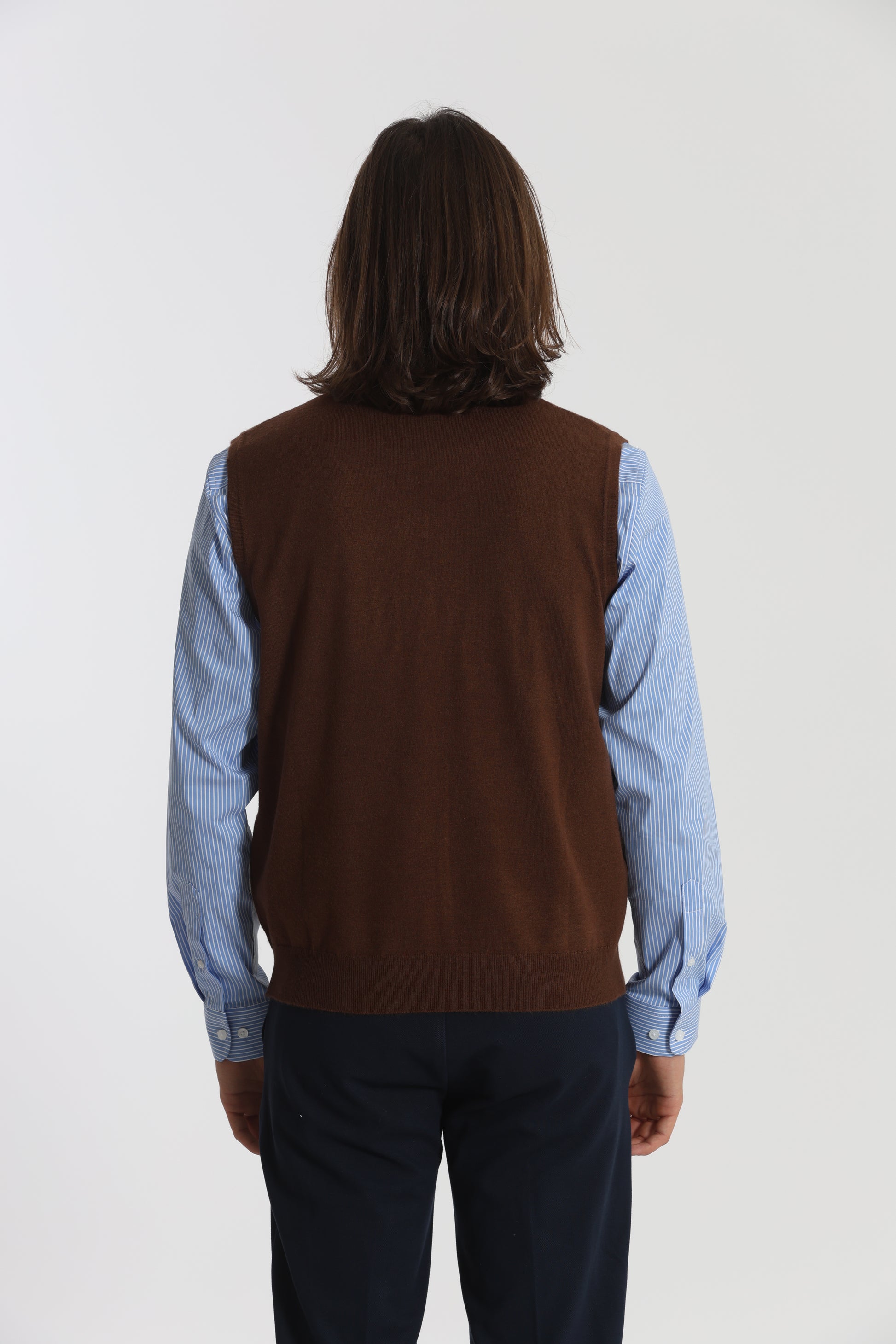 GILET IN MAGLIA MANO CASHMERE
