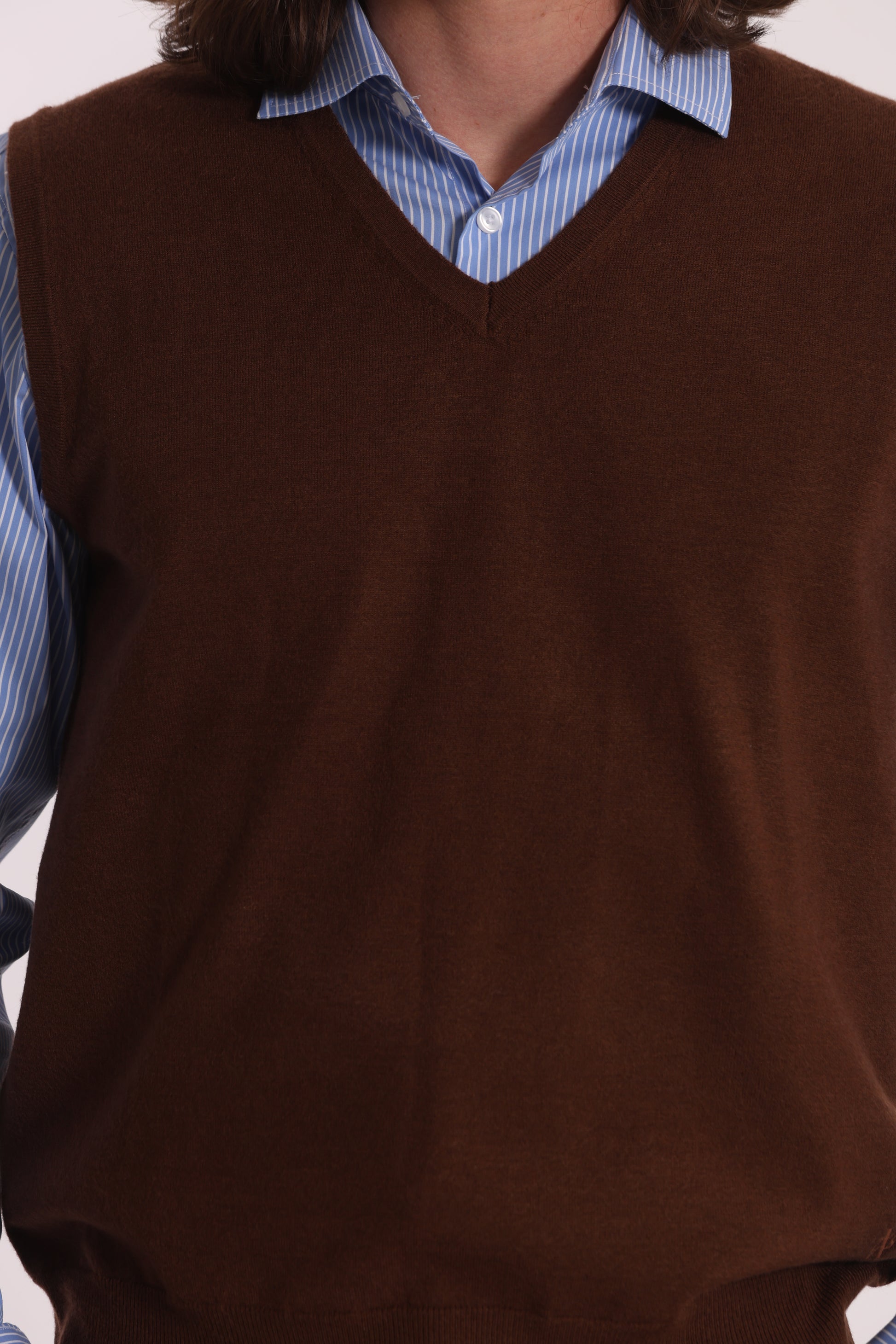 GILET IN MAGLIA MANO CASHMERE