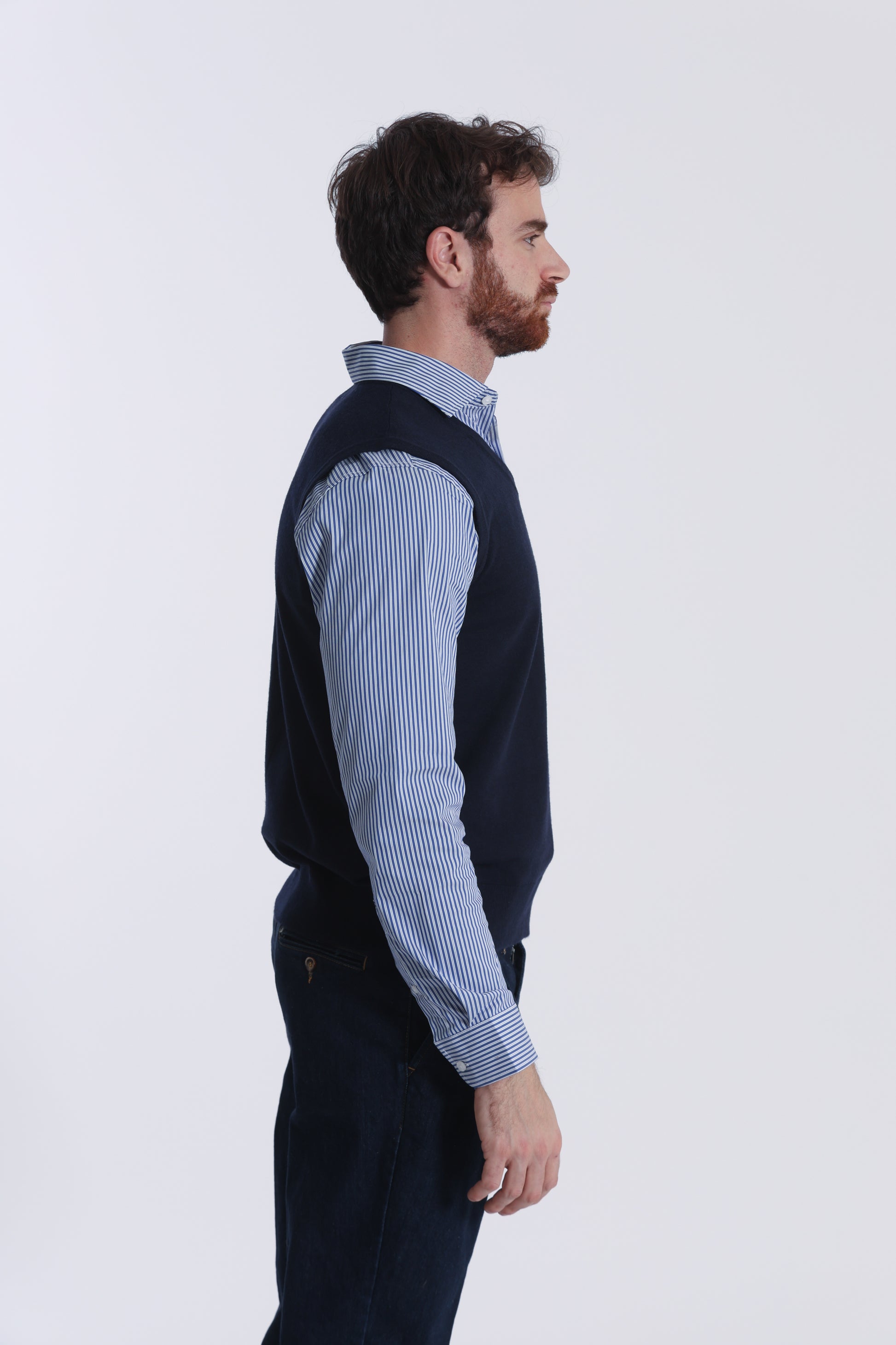 GILET IN MAGLIA MANO CASHMERE
