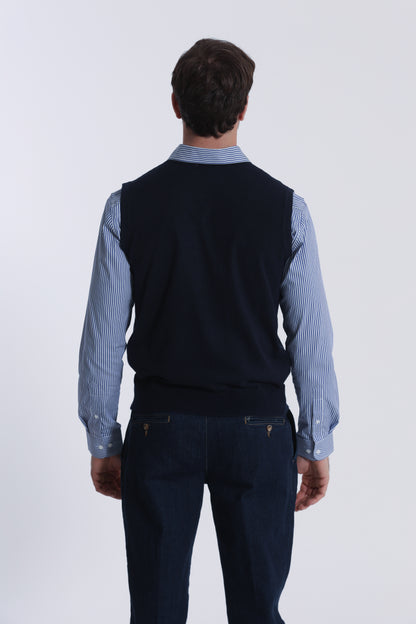 GILET IN MAGLIA MANO CASHMERE