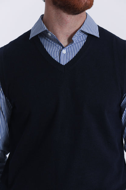 GILET IN MAGLIA MANO CASHMERE
