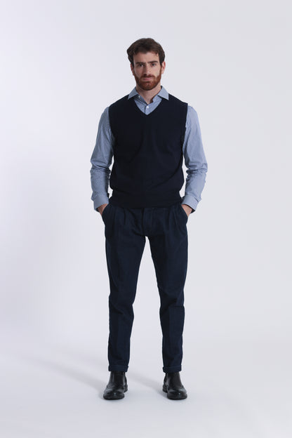 GILET IN MAGLIA MANO CASHMERE