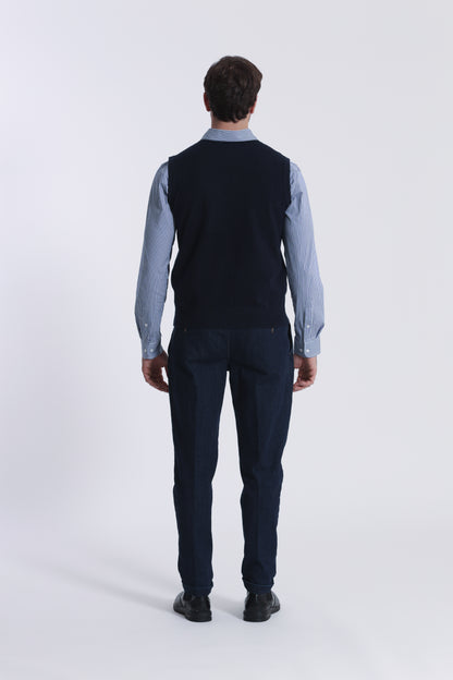 GILET IN MAGLIA MANO CASHMERE