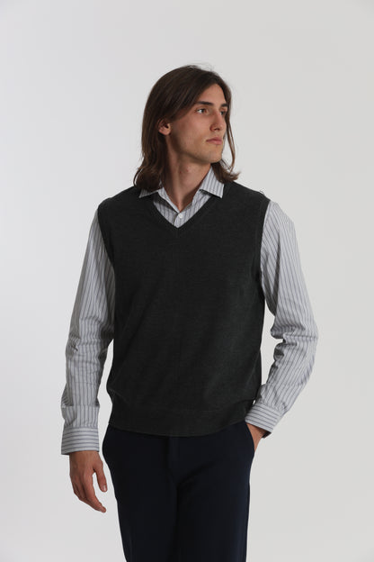 GILET IN MAGLIA MANO CASHMERE