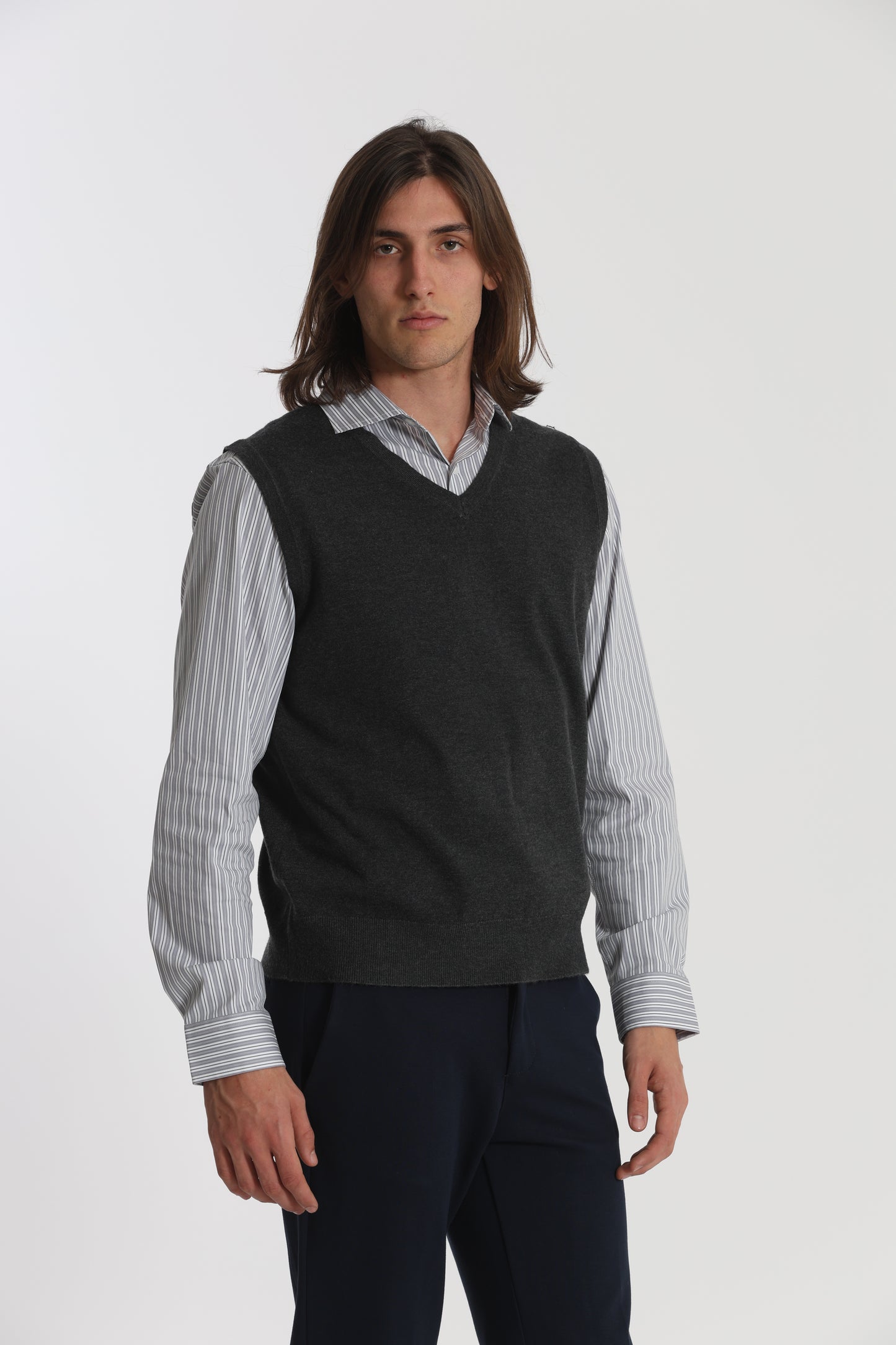 GILET IN MAGLIA MANO CASHMERE
