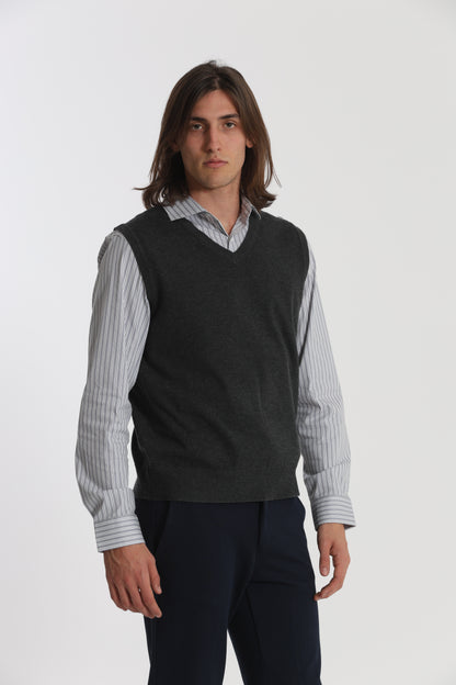 GILET IN MAGLIA MANO CASHMERE