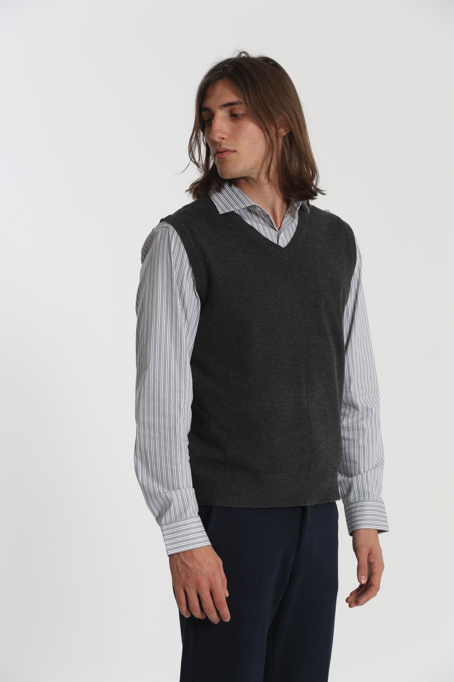 GILET IN MAGLIA MANO CASHMERE