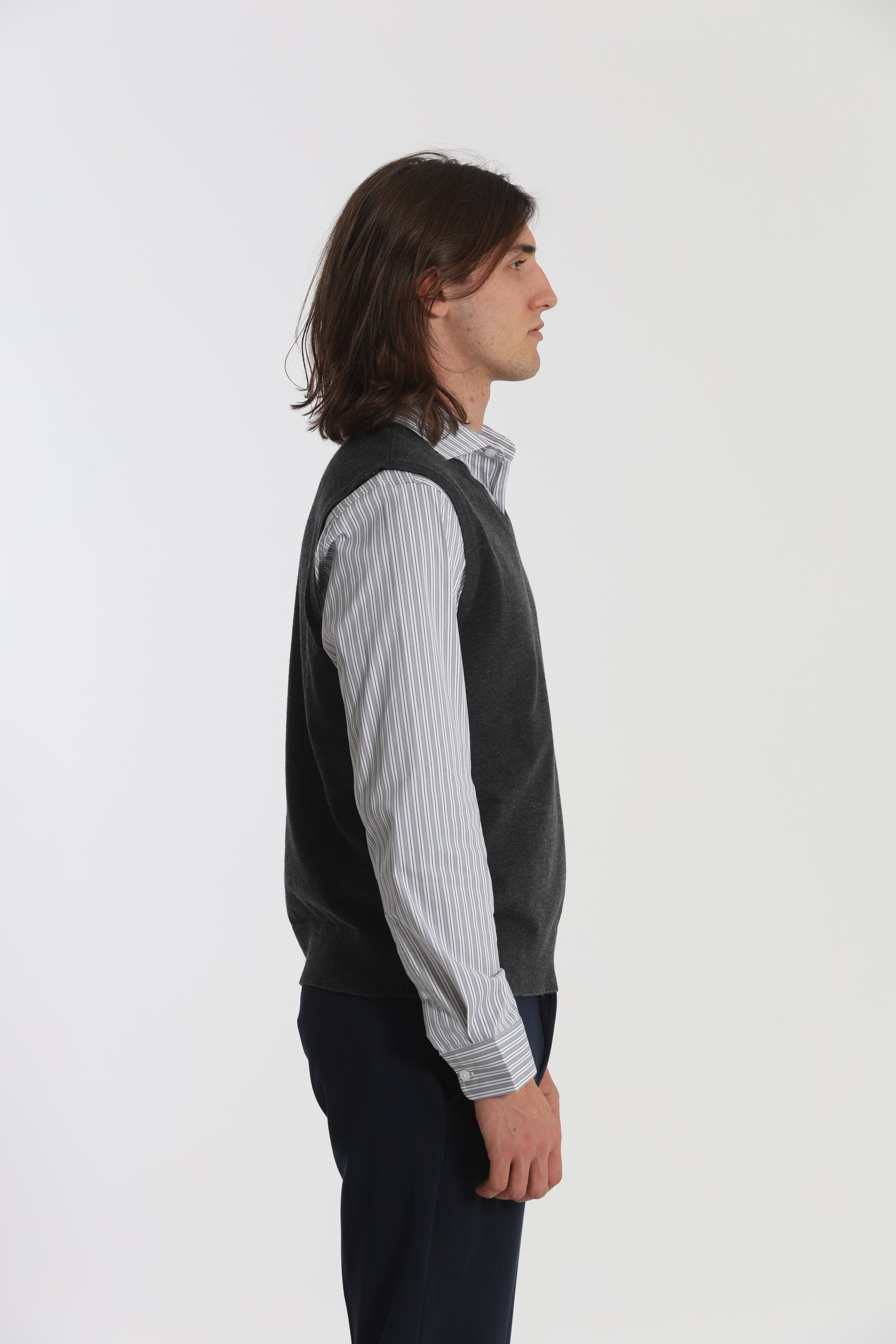 GILET IN MAGLIA MANO CASHMERE