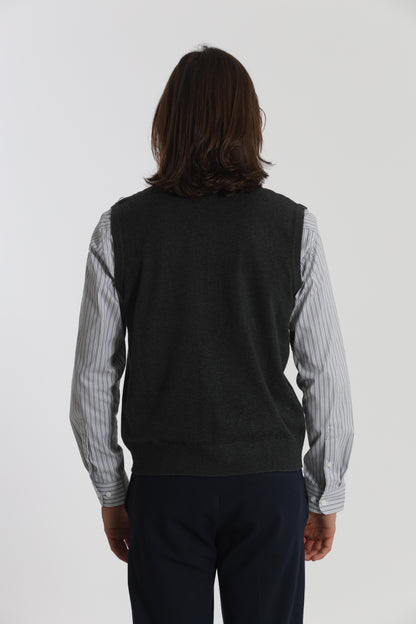 GILET IN MAGLIA MANO CASHMERE