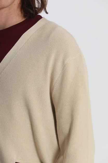 CARDIGAN IN MAGLIA BICOLOR