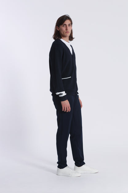 CARDIGAN IN MAGLIA BICOLOR