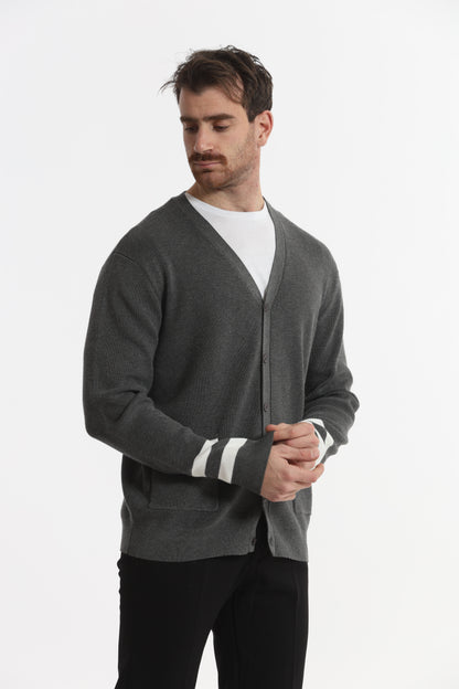 CARDIGAN IN MAGLIA BICOLOR