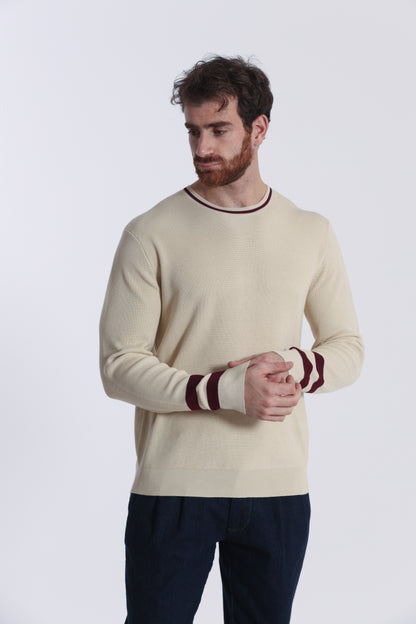 MAGLIA GIROCOLLO BICOLOR