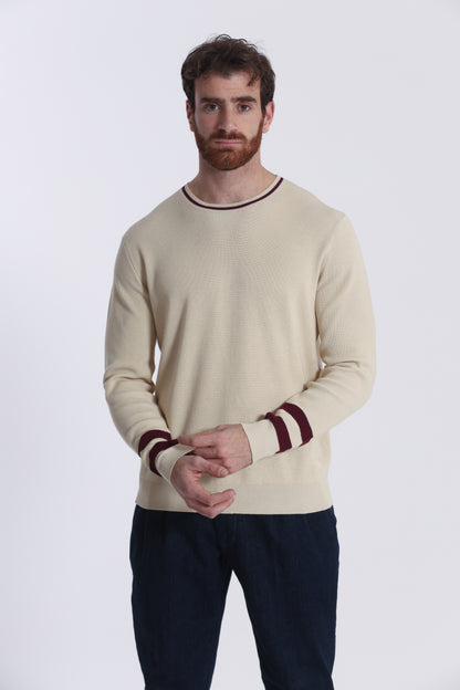 MAGLIA GIROCOLLO BICOLOR