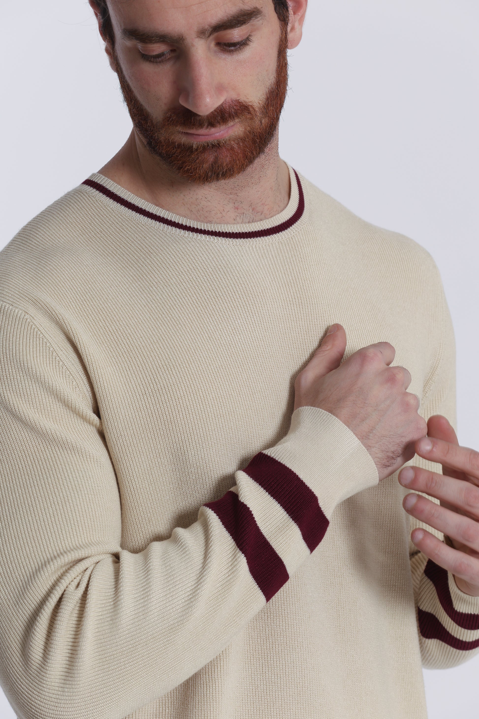 MAGLIA GIROCOLLO BICOLOR