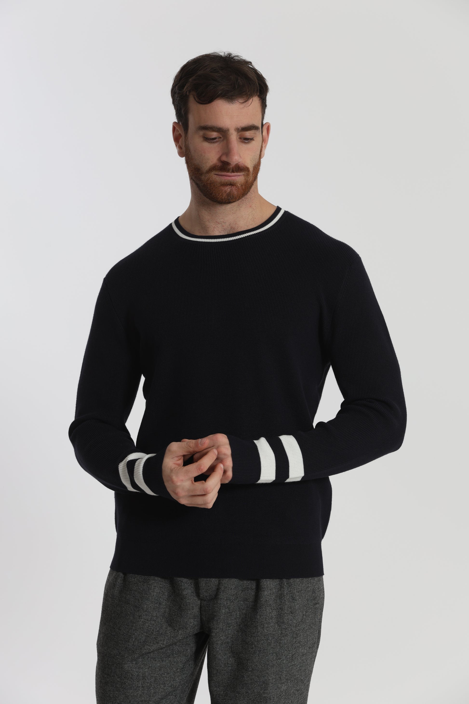 MAGLIA GIROCOLLO BICOLOR