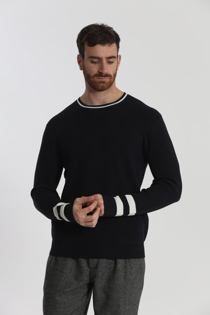 MAGLIA GIROCOLLO BICOLOR