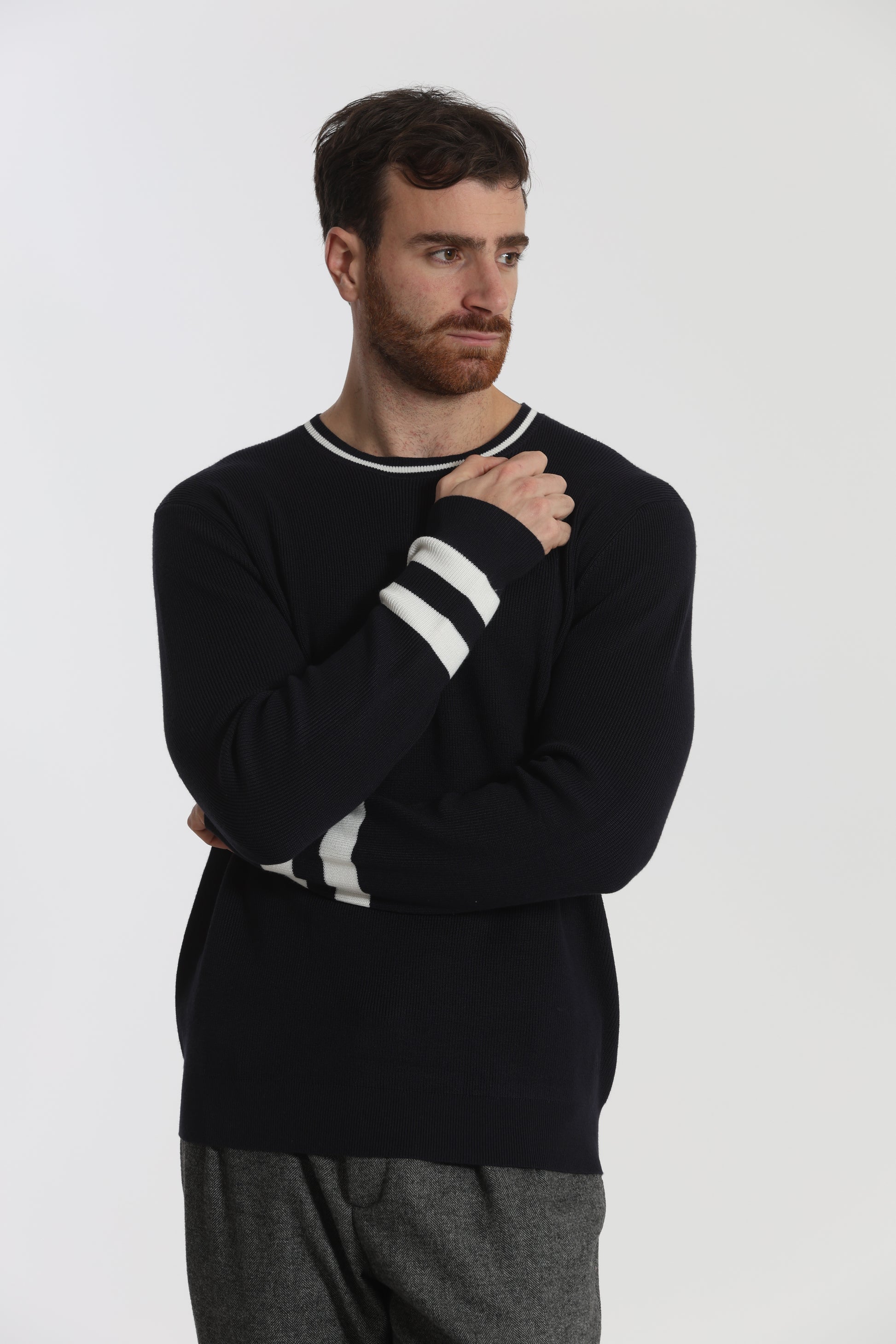 MAGLIA GIROCOLLO BICOLOR