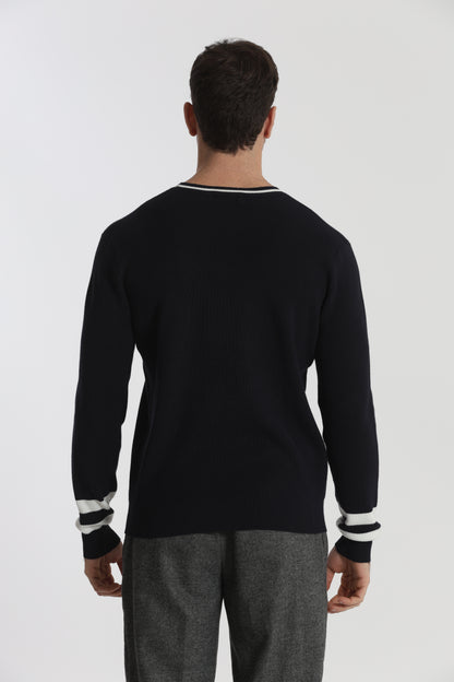 MAGLIA GIROCOLLO BICOLOR