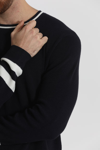MAGLIA GIROCOLLO BICOLOR